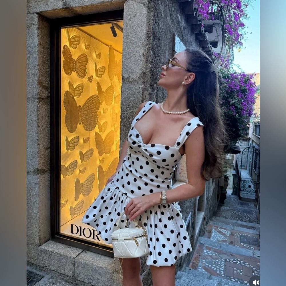 ZARA POLKA DOT BALLOON DRESS